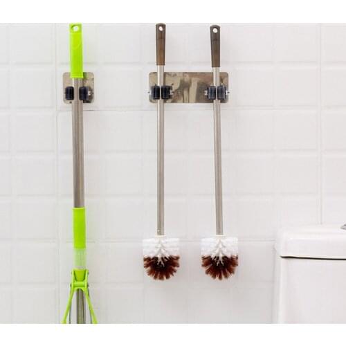Super Sticky Wall Hook Wall Mounted Mop Organizer Holder Brush Broom Hanger Home Storage Rack Bathroom Suction Hanging Pipe Hook