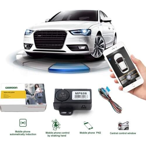 Keyless Entry Central Locking Ignition SmartPhone Control Car Alarm System Compatible Android /IOS PKE Start Stop Button