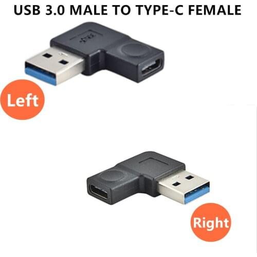 Usb3.0 male turning type-c female 90°Android computer tablet USB interface mobile hard disk box conversion head