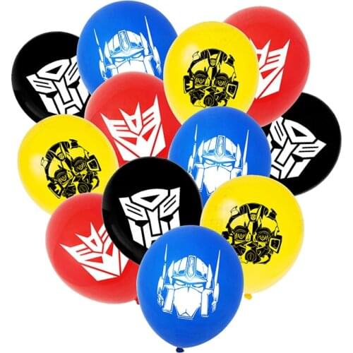 10pcs/20pcs Transformation Balloons 12inch Robot Latex Ballons Baby Shower Party Boy Happy Birthday Decoration Kids Cars Toys