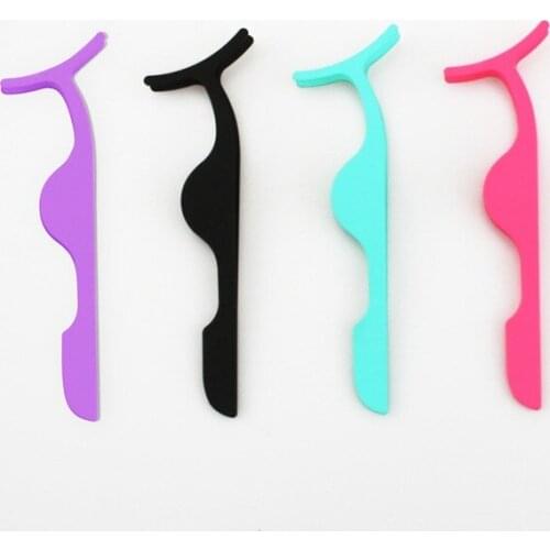 New 1PC False Eyelashes Applicator with Wide Head Tweezers Metal Eyelash Extension Multi Function Makeup Tools