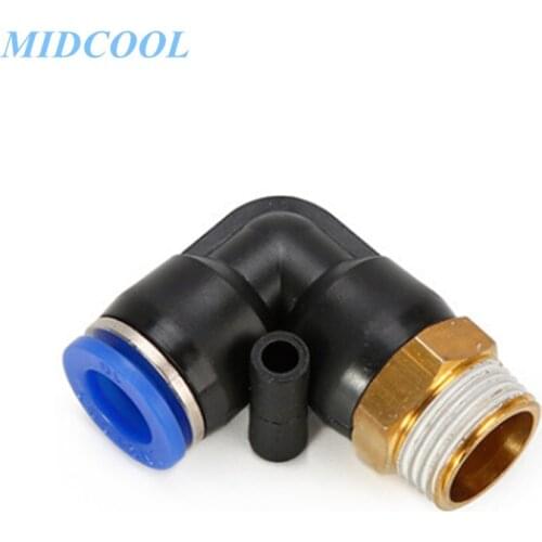 10pcs One-Touch Fitting PL Series PL4M5/01/02 PL6M5/01/02/03/04 PL801/02/03/04 PL10 PL12 Threaded Type Male Elbow