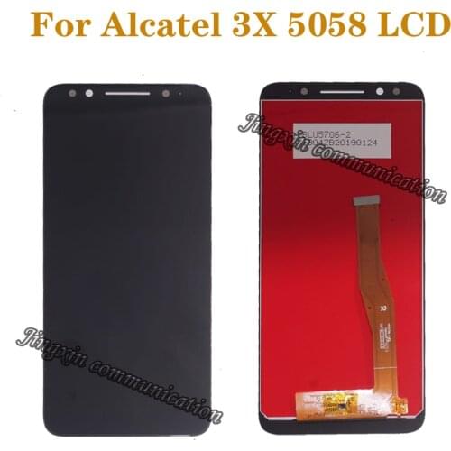 100% test for Alcatel 3X 5058 5058A 5058I 5058J 5058T 5058Y LCD display + touch screen components digitizer repair parts+tools