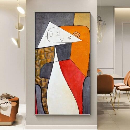 Abstract Oil Paintings on Canvas By Picasso Famous Abstract Art Reproductions Wall Posters and Print for Living Room Decor