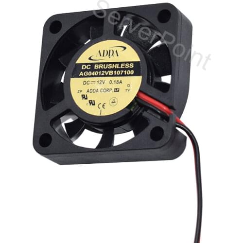 AG04012VB107100 DC 12V 0.18A 4cm Fan Two Pins Cooling Fan For ADDA