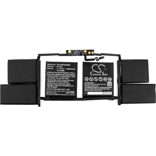 Cameron Sino 6600mAh Battery for Apple Notebook Apple A1707, MacBook Pro "Core i7" 2.6 15", MacBook Pro "Core i7" 2.7 15"