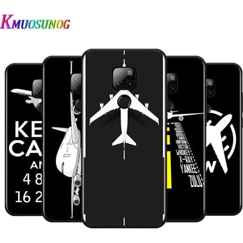Airplane Flight Travel for Huawei P Smart Z S Pro Plus 2021 2020 Nova 7i 7 6 SE 5i 5Pro 4E 4 3i 3e 3 2 2i Lite 2 Phone Case