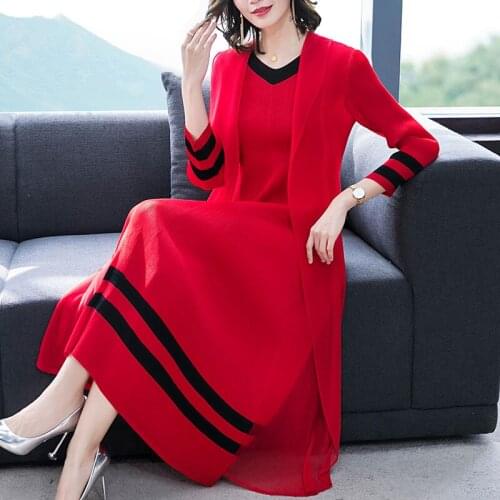 French Hepburn dress early spring new wrinkled mature womens dress