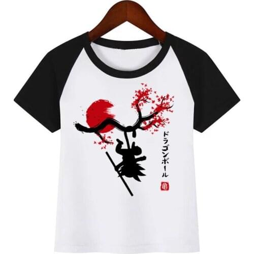 Boys and Girls Gragon ball Diy Print T shirt Baby Kids Funny Clothes Children Summer T-shirt