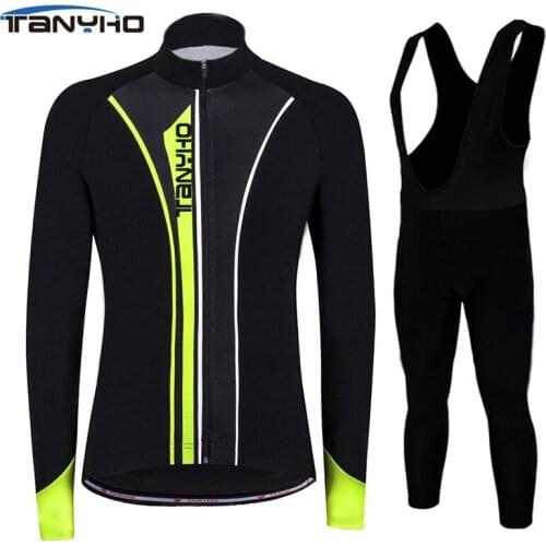 Tanyho Long Sleeve New BicicletaCycling Jersey Maillot Ciclismo MTB Bike Clothes Wear Kit Men Bicycle Clothing Ropa