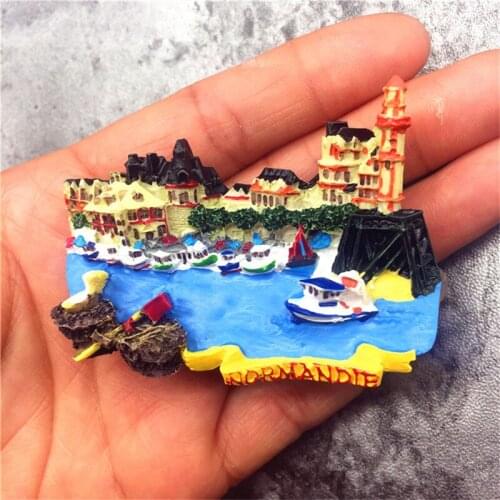 BABELEMI Trouville Switzerland Refrigerator Fridge Magnets Souvenir 3D Resin Magnetic Stickers Decoration free shipping
