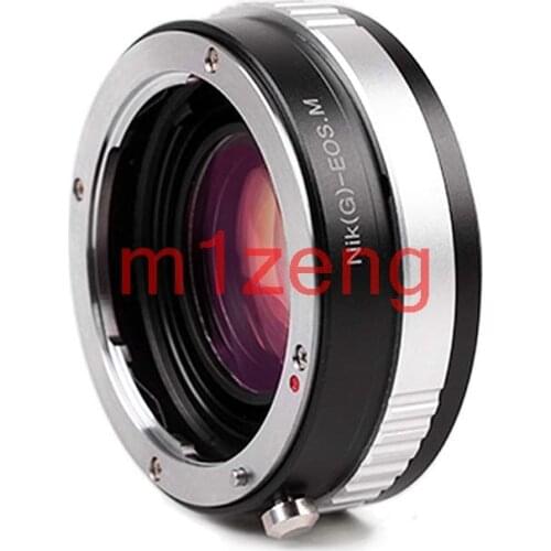 N/G-EOSM Focal Reducer Speed Booster adapter ring for nikon g AI F lens to canon EF-M EOSM/M2/M3/m5/M6/M10/m50/m100 camera