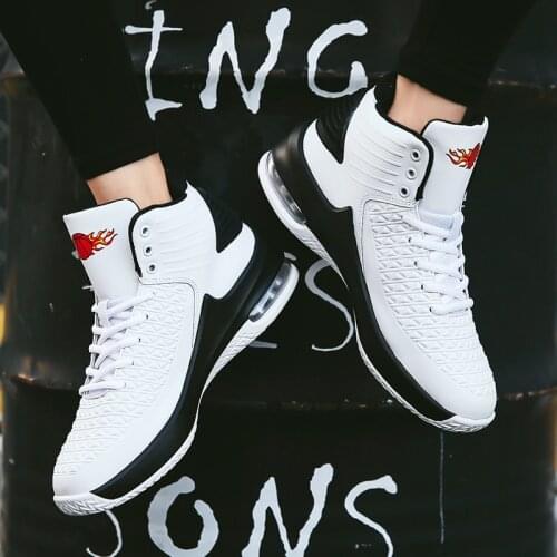 2019 New Men Professional High-top Basketball Shoes Mens Cushioning Light Basketball Sneakers Anti-skid Breathable Sport Shoes