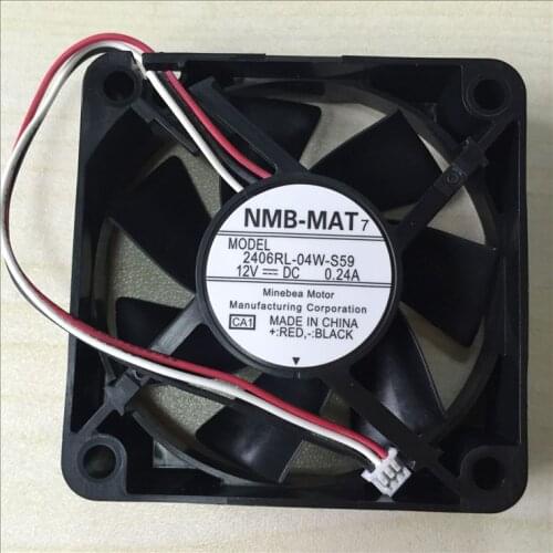 Brand NEW For NMB 2406RL-04W-S59 6CM 6015 12V 0.24A Projector axial cooling fan