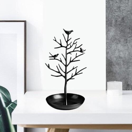Jewelry Birds Tree Stand Storage Organizer Earring Necklace Holder Show