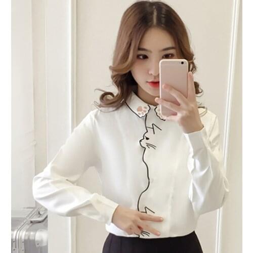 Qiukichonson Women's Shirts With Embroidery