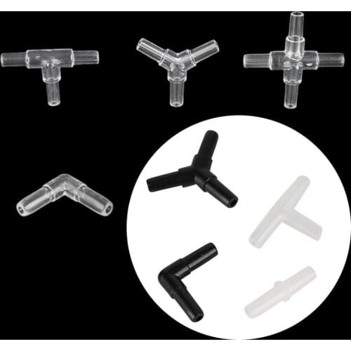 Garden Irrigation System 4mm Water Connectors Tee/Straight/Elbow/Y shape Air Pipe Water Tank Aquarium Water Tube Joint 30 Pcs