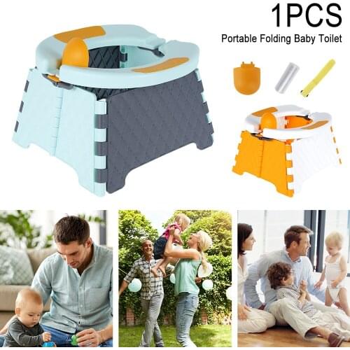 Portable Mobile Baby Folding Toilet Seat Potty Training Seat No-clean Childrens Potty Urinal Indoor And Outdoor Toilet Seat