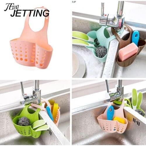 Kitchen Sink Shelving Bag Dish Cloths Rack Suction Sponge Hanging Drain Holder Faucet Multipurpose Storage Rack