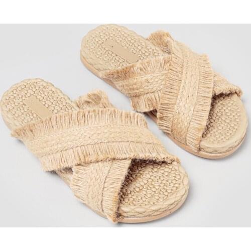 Slippers Beige Women Mesh Outsole
