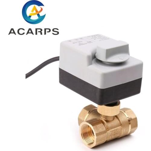 3/4” Three Way Motorized Ball Valve Electric Ball valve Three Wires Two Point Control Ball valve With Manual Switch