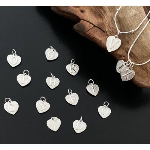 Silvology 925 Sterling Silver 26 English Letter Heart Bracelets Letter Optional Friendship Bracelets for Women Festival Jewelry