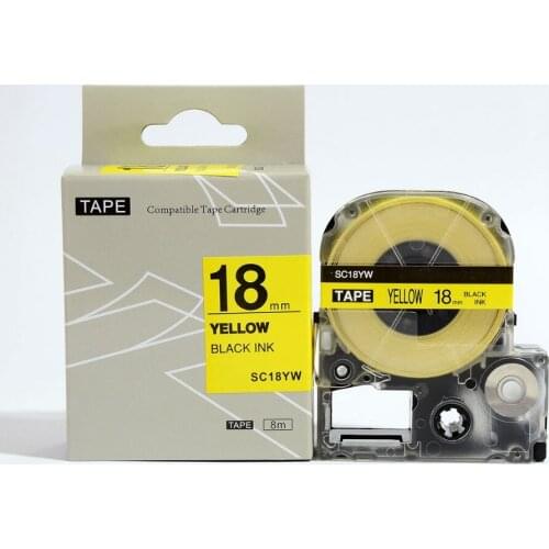10 pcs/lot compatible for SC18YW for KINGJIM labelworks LW-300 LW-400 labelling maker can choose different colors
