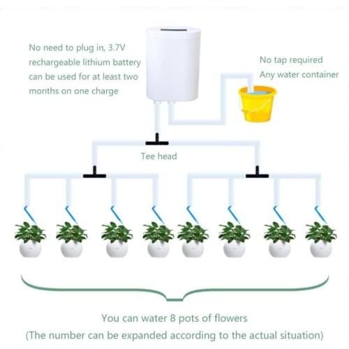 2/4/8 Head Automatic Watering Controller Drip Irrigation System Outdoor Home Garden Flowers Plants Timer System Self Water Kits