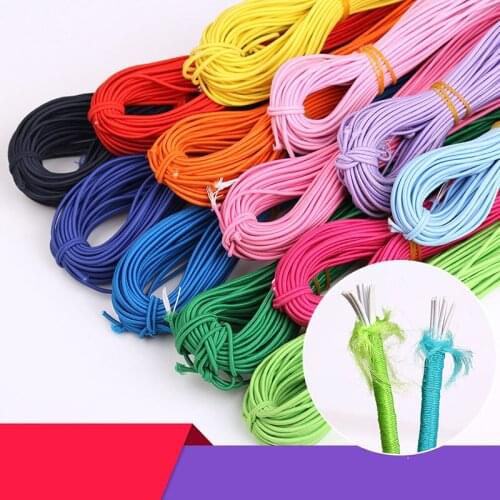 45 Meters Round Elastic Rope Multi-color 2mm Beading Thread Garment Pants Sewing Rubber Band Stretch Cord DIY Handmade Craft