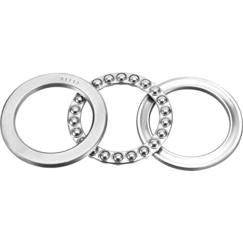 51113 Single Direction Thrust Ball Bearings 65mm x 90mm x 18mm Bearing Steel