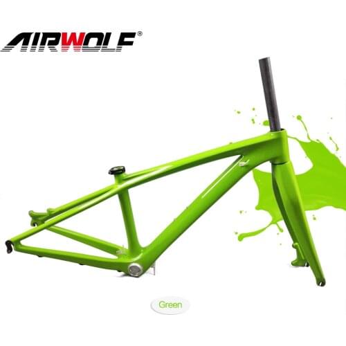 AIRWOLF T800 Toray Carbon Frame Mtb With Fork 26er 14inch Light Mountain Bike Frameset For Kids Youngster Rider Cycling Frames