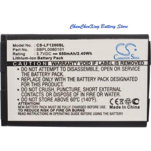 Cameron Sino 650mAh Battery SBPL0080101 for LG F1200, F9100, F9200, G210, G5600, G932, L3100