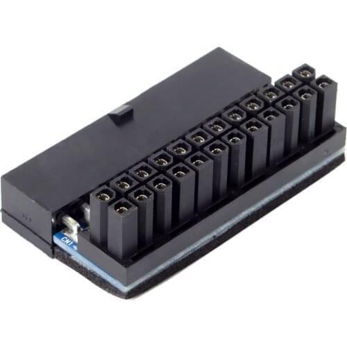ATX 24Pin Female to 24pin Male 90 Degree Mainboard Motherboard Power Adapter for Desktops PC Supply