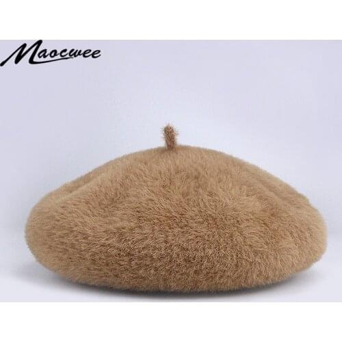 Beret Womens Autumn and Winter Wild Fashion Hat Solid Color Warm Hat Painter Retro Hat Walking Casual Hat Girls Beret women cap
