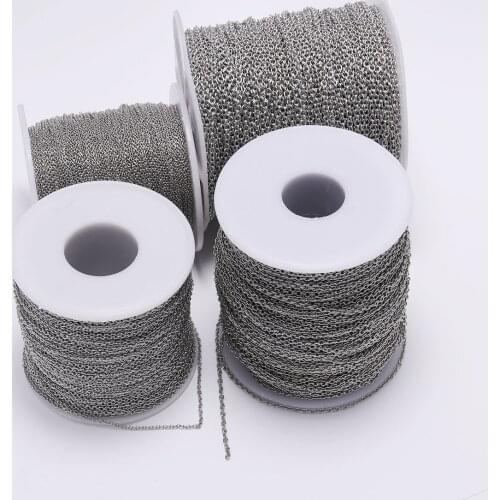 5 Meters/Lot Stainless Steel Cross Necklace Chains Bulk For DIY Jewelry Findings Making Materials Handmade Supplies Wholesale