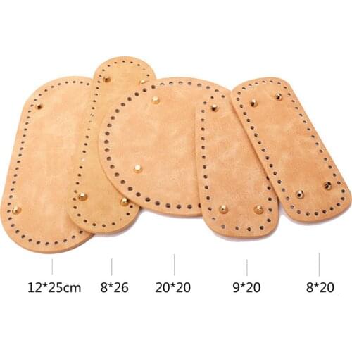 DIY High Qualtiy Round Oval Leather Bottom With Holes Rivet For Knitting Bag Handbag Women Shoulder Crossbody Bags Accessories