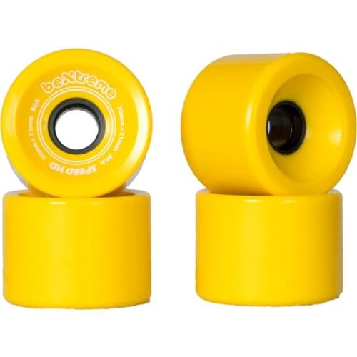 Longboard Speed 80A yellow marbol BeXtreme wheels. Measures wheels monopatin 70x51mm polyvalent ideal for cruising