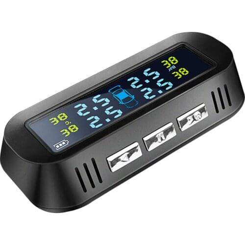 Auto Car Tire Pressure Monitor Solar Real Time RV Tyre Monitoring Sytem External