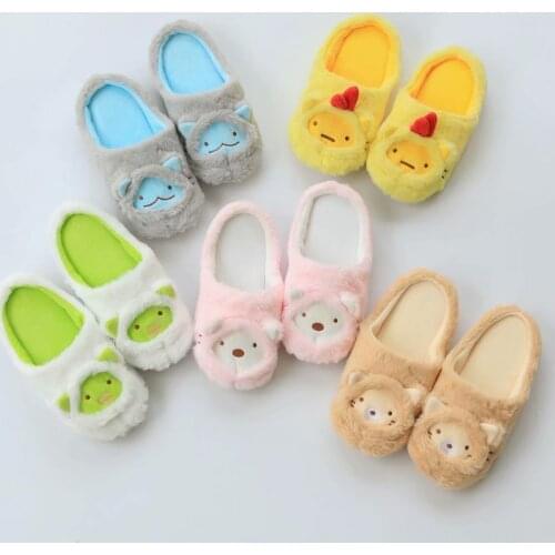 Multi Color Cartoon Animal Expression Antiskid Indoor Home Bedroom Warm Soft Lady Slippers Christmas Gift