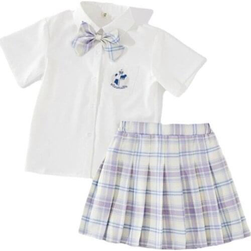 New Summer Fashion Cute Baby Girls Clothes Children Cotton T-Shirt Plaid Skirt 2Pcs/Sets Toddler Casual Clothing Kids Tracksuits