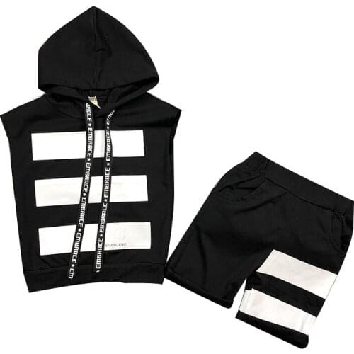 New Baby boys clothes cotton suit striped printed hoodies + pants casual sports sweater hooded childrens suit baby suit