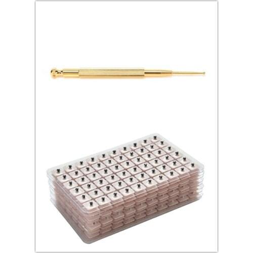 Portable Ear Press Point Pen Massager Probe/600Pcs Auricular Ear Auriculotherapy Acupuncture Vaccaria Therapy Ear Seeds Sticker