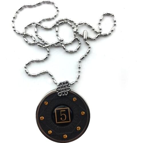 Energy Number Pendant Necklace Lava Stone Jewelry with Number 769