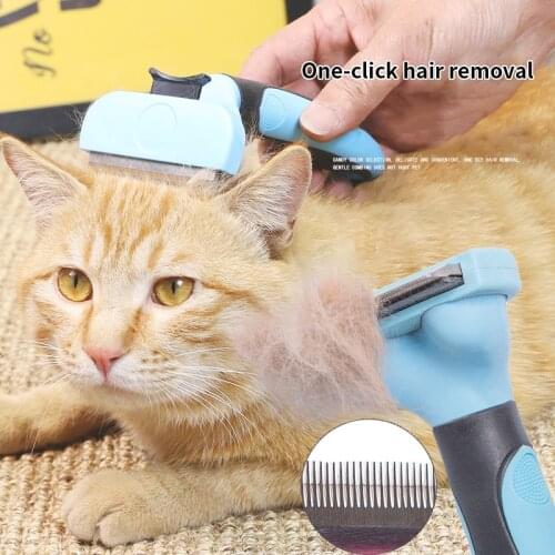 Pet Hair Remover Dog Comb Cat Brush Comfortable Durable Hair Shedding Trimmer Combs for Dogs Pet Grooming Tool Cleaner Supplies