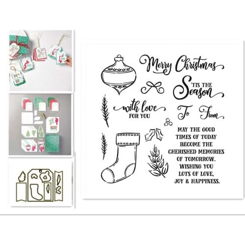 CHRISTMAS Metal Cutting Dies and Stamps For Scrapbooking DIY Paper/photo Cards New Design Cutting Dies Craft Cuts 2021