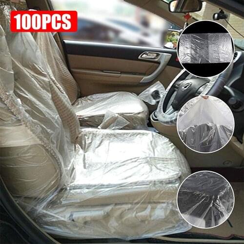 Vehemo 100PCS Car Seat Cover Car Front Seat Cover Hygienic Antifouling Disposable Seat Cover Universal Protective 4S Shop
