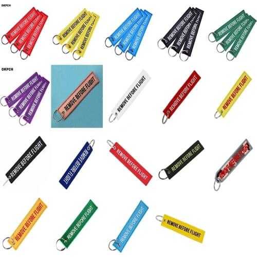 1pc Chain Keychain Launch Key Chain Bijoux Keychains for Motorcycles and Cars Black Key Tag Embroidery Key Fobs