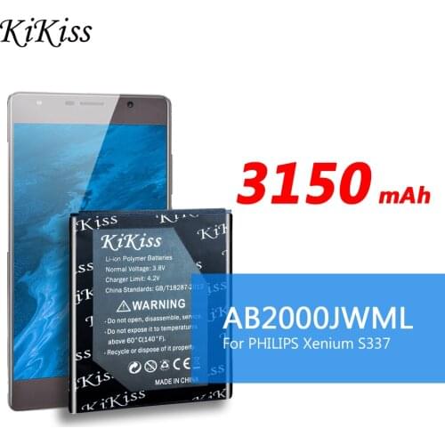 100% New AB2000JWML Cellphone Battery For Philips Xenium S337 CTS337 S316T S316 Battery Mobile Phone AB2000JWMT bateria