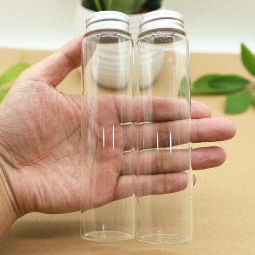 15pcs/lot 37*150mm 120ml Glass Bottle Test Tube Empty Jar Container Diy Small bottles & jars Containers Glass Jars Spice Storage