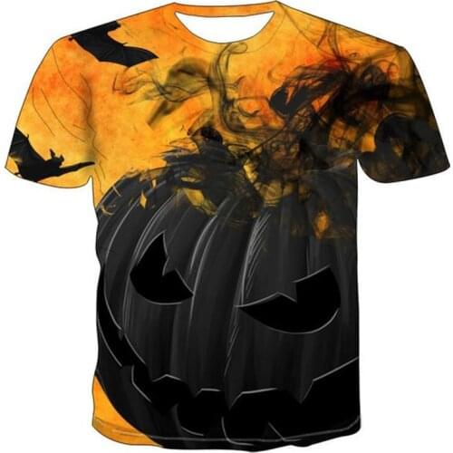 2021 pumpkin T-shirt mens shirt mens shirt ropa hombre streetwear mens shirt fun childrens short sleeve